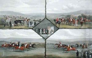 Racing Incidents, engraved by Edward Gilbert Hester c.1843-1903 published by Arthur Ackermann, 1876 by William Joseph Shayer