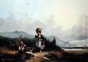 Fisherfolk - Isle of Wight by William Joseph Shayer