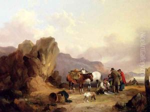 Fisherfolk Sorting The Catch by William Joseph Shayer