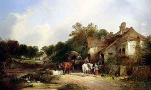 The Road Side Inn, Somerset by William Joseph Shayer