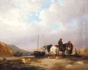 Travellers on a coastal path
