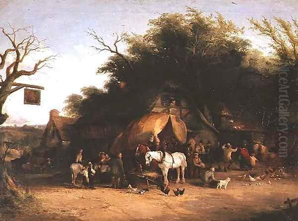 Travellers resting at a Country Inn - view 1