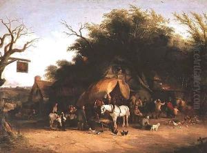 Travellers resting at a Country Inn