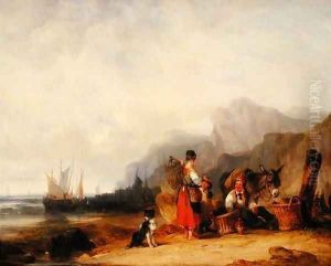 The Prawn Fishers 1835 by William Joseph Shayer