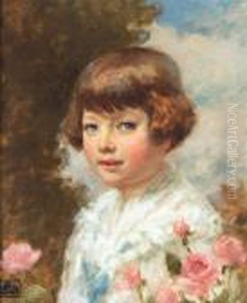 Girl With Roses - view 1
