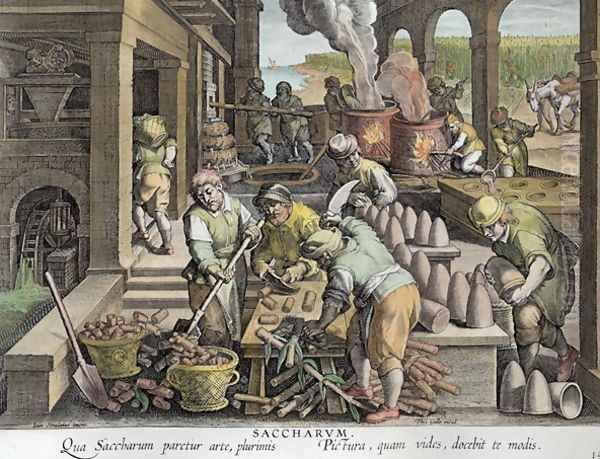 A Sugar Mill and the Production of Sugar Loaves, plate 14 from Nova Reperta New Discoveries engraved by Philip Galle 1537-1612 c.1600 2 - view 1