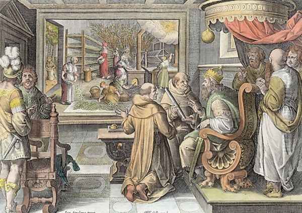 The Beginning of the Silk Industry in Europe, plate 9 from Nova Reperta New Discoveries engraved by Philip Galle 1537-1612 c.1600 2 - view 1