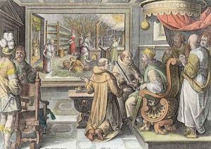 The Beginning of the Silk Industry in Europe, plate 9 from Nova Reperta New Discoveries engraved by Philip Galle 1537-1612 c.1600 2 by Giovanni Stradano