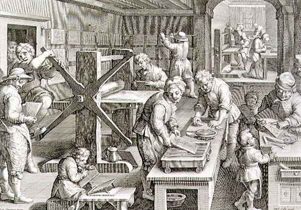 The Invention of Copper Engraving, plate 20 from Nova Reperta New Discoveries engraved by Philip Galle 1537-1612 c.1600 - view 1