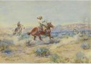 Roping A Wolf by Charles Marion Russell