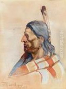 Portrait Of An Indian by Charles Marion Russell