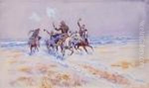 Cowboys On The Plains by Charles Marion Russell