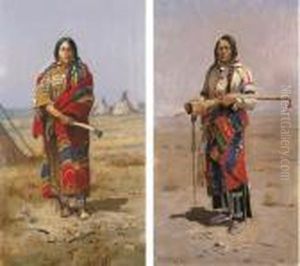 Indian Buck; Indian Squaw: Two Works by Charles Marion Russell
