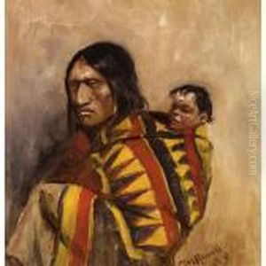Stone-in-moccasin Woman by Charles Marion Russell