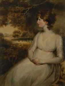 Portrait Of Emma Langstone Bates by John Russell