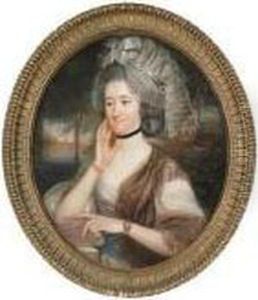 Portrait Of Lady Hill, Nee Mary Pole, Wife Of Sir Rowland Hill by John Russell