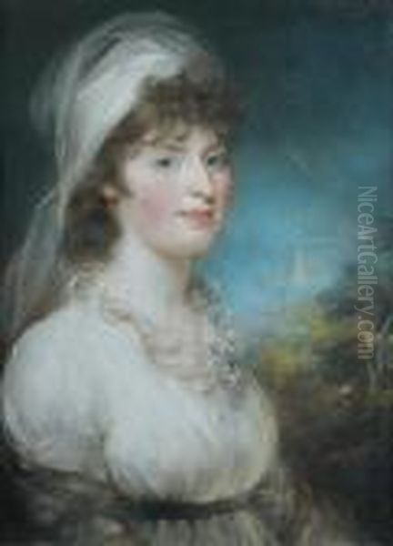 Portrait Of Mrs Sarah Clarkson (nee Vowell) ( 1771 -1819) In A 
White Dress And Headdress - view 1