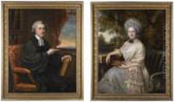 Portrait Of Dr Henry Peckwell
(1746-1787); And Portrait Of His Wifeisabella Blossett (d.1816) - view 1