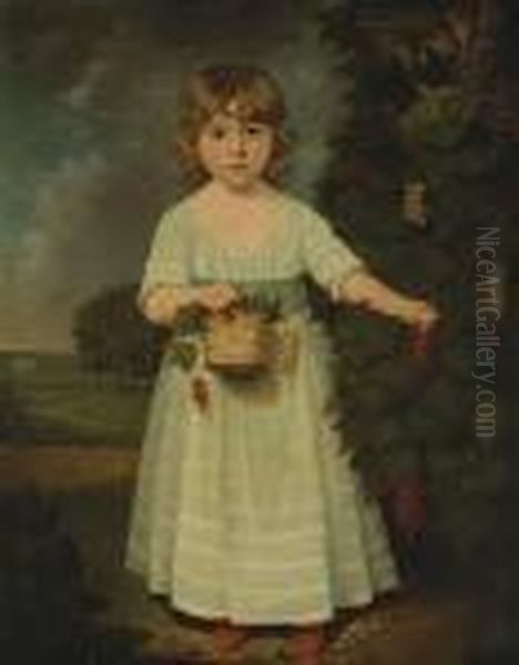 A Portrait Of A Girl With A Basket Of Currants, Thought To Be Miss Betsy Arden - view 1