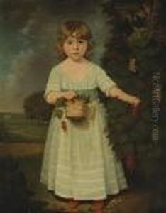 A Portrait Of A Girl With A Basket Of Currants, Thought To Be Miss Betsy Arden