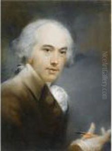 Self-portrait, A Pencil In His Right Hand by John Russell