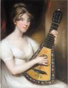 Portrait Of Mrs John Mellon by John Russell