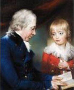 Thomas Pitt And His Son William by John Russell