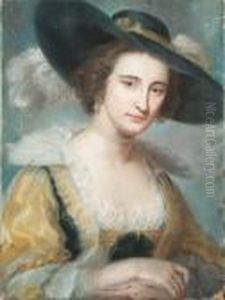A Portrait Of A Lady Wearing A Hat A Portrait Of A Lady Wearing A Hat
