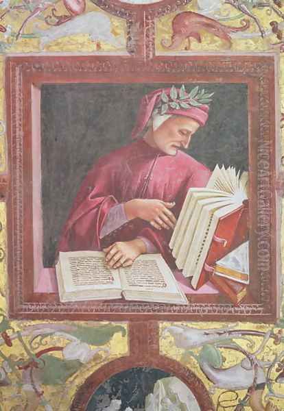The Poet Dante 1265-1321 detail from The Last Judgement cycle in the chapel of San Brixio, 1499-1504 - view 1
