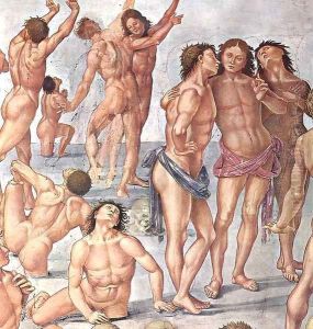 Resurrection of the Flesh (detail) 2 by Luca Signorelli