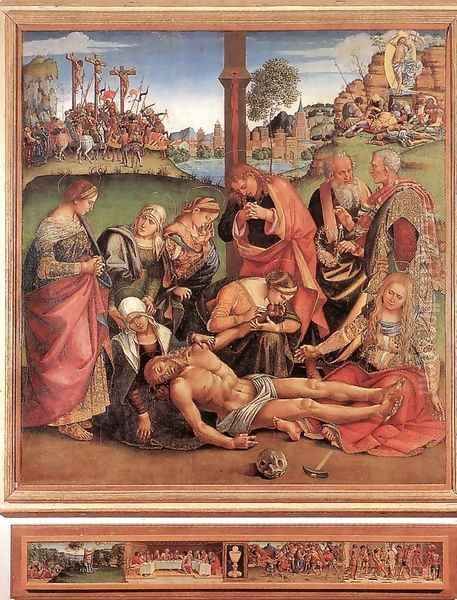 Lamentation over the Dead Christ (with predella) - view 1