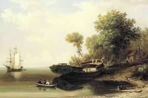 A Blockade Runner Beached by Xanthus Russel Smith