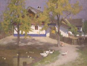 A Slav Cottage at Kalocsa, c.1905-07 by Adrian Scott Stokes
