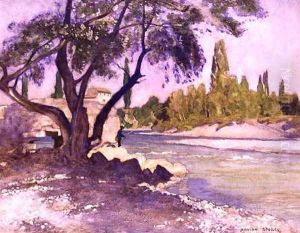 The Durance at Sisteron, France by Adrian Scott Stokes