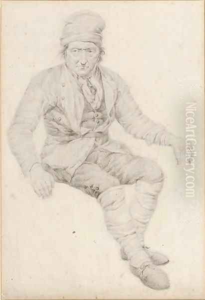 Study of a seated peasant - view 1