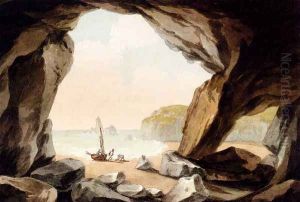 A View From A Cave Near Tenby, South Wales by John Warwick Smith