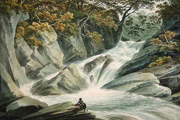 Hafod Upper Part of the Cascade, 1793 - view 1