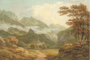 View near the head of Lake Thun, Switzerland