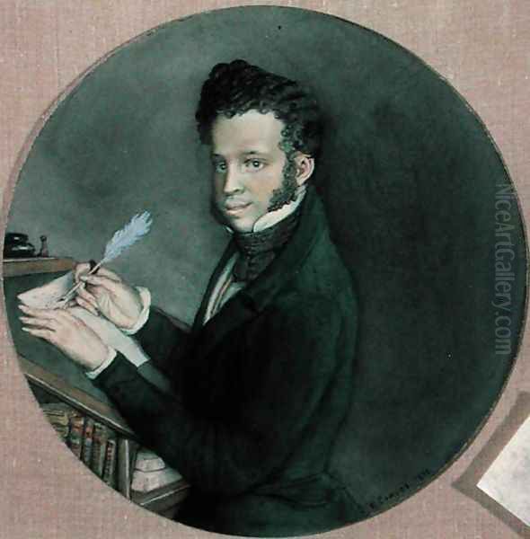 Alexander Pushkin (1865-1911) at Work, 1899 - view 1