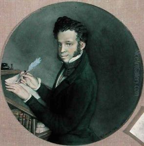 Alexander Pushkin (1865-1911) at Work, 1899 by Konstantin Andreevic Somov