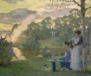 Fireworks, 1922 by Konstantin Andreevic Somov