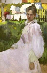 Portrait of Mrs N.F. Ober, 1896 by Konstantin Andreevic Somov