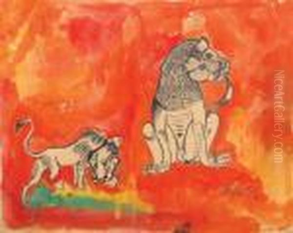 Lion And Lioness - view 1