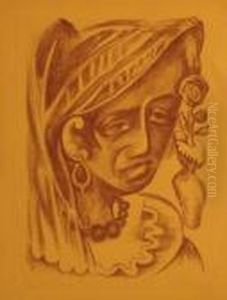 Woman Portrait by Issachar ber Ryback
