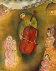 Musician In The Shtetl by Issachar ber Ryback