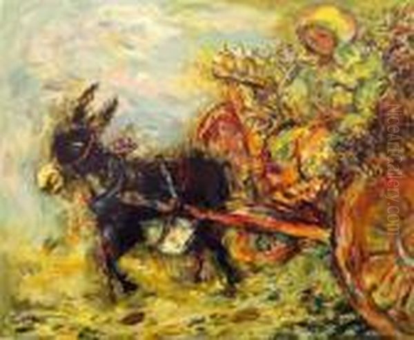 Woman And Donkey - view 1