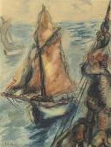 Sailboats by Issachar ber Ryback