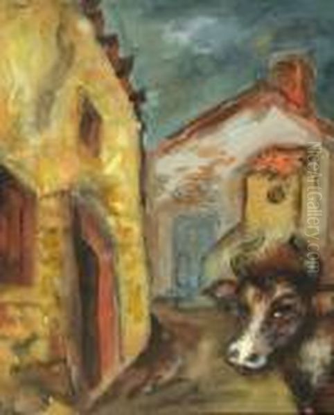 Village Centre Witseveral Houses, A Cow At The Right - view 1