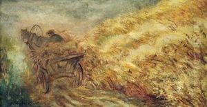 Jewish Peasant In Cornfield by Issachar ber Ryback