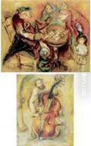 The Card Players; The Cello Player: Two Works by Issachar ber Ryback